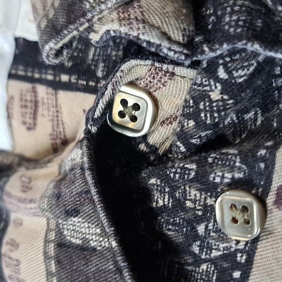 Perry Ellis Mens Large Button Up Long Sleeve Shirt - Picture 16 of 16